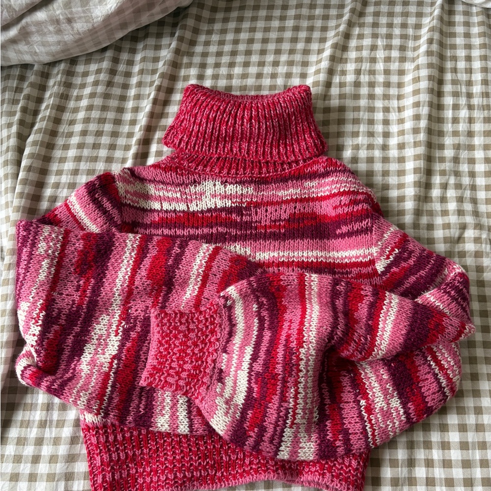 For Love & Lemons Striped Pink Sweater